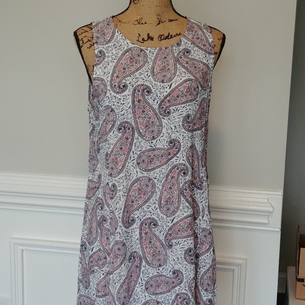 Old Navy Women's Tank Paisley Mini Tank Sun Dress Multicolor Pastel, Lar…